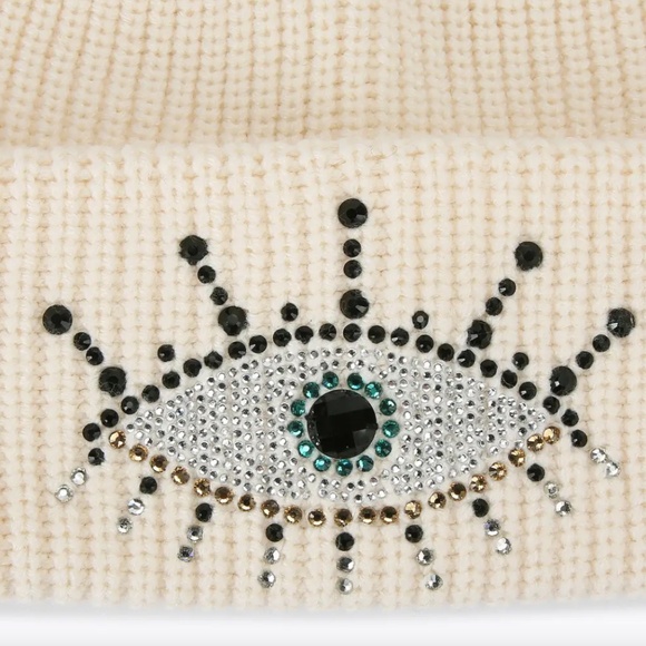 KURT GEIGER LONDON EVIL EYE BEANIE NWT - Picture 2 of 13